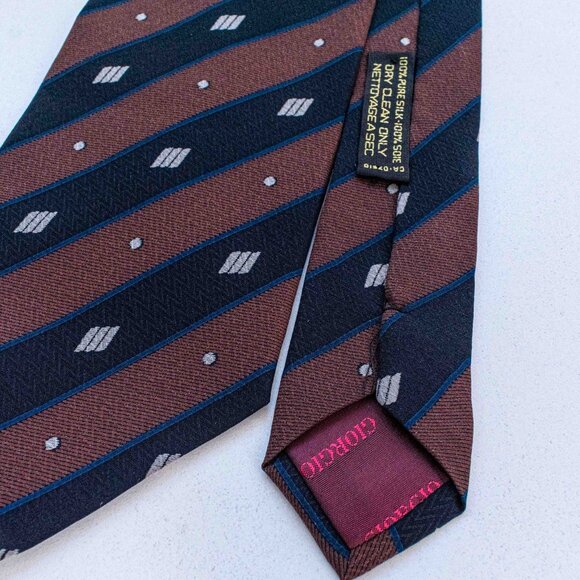 Giorgio Armani Cravatte Tie 100% Silk Made in Italy NWT VTG - Picture 4 of 8